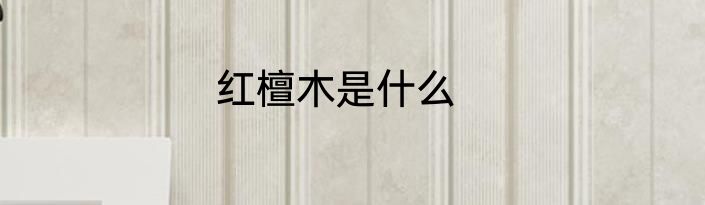 红檀木是什么