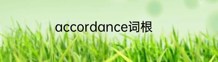 accordance词根