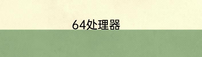 64处理器