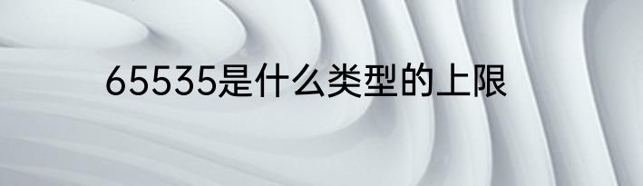 65535是什么类型的上限