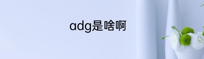 adg是啥啊