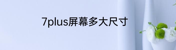 7plus屏幕多大尺寸