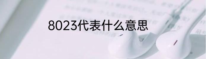 8023代表什么意思