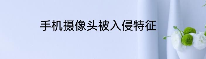 手机摄像头被入侵特征