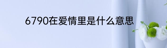 6790在爱情里是什么意思