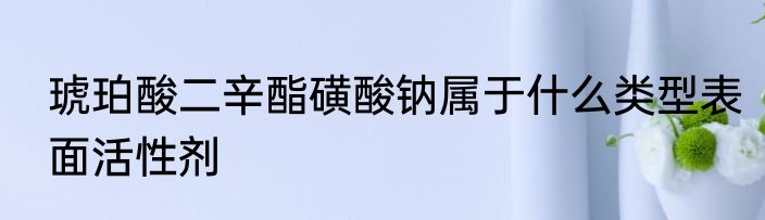 琥珀酸二辛酯磺酸钠属于什么类型表面活性剂
