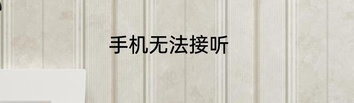 手机无法接听