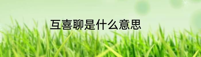 互喜聊是什么意思