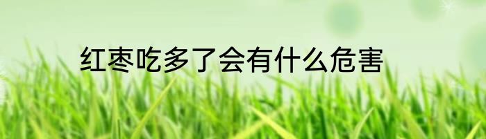 红枣吃多了会有什么危害