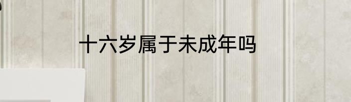 十六岁属于未成年吗