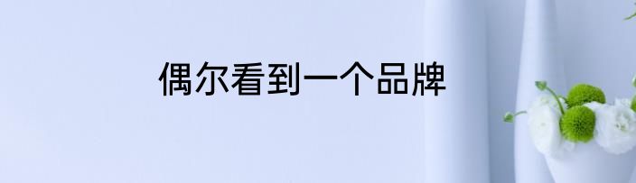 偶尔看到一个品牌
