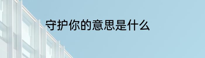 守护你的意思是什么