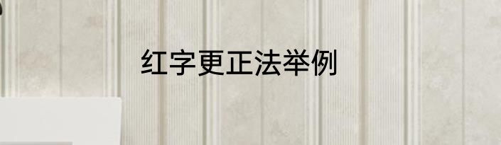 红字更正法举例