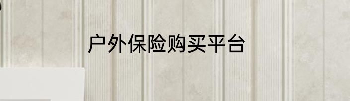 户外保险购买平台