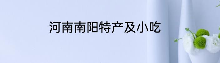 河南南阳特产及小吃