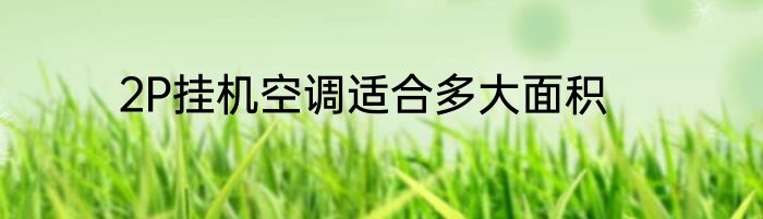 2P挂机空调适合多大面积