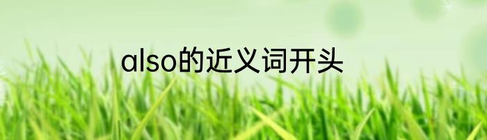 also的近义词开头