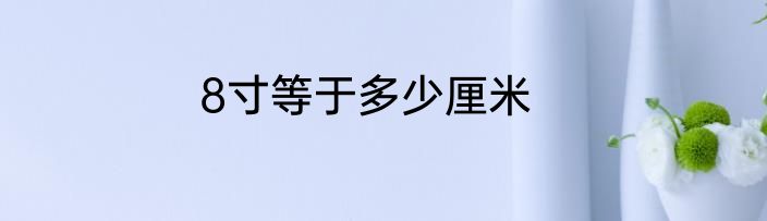 8寸等于多少厘米