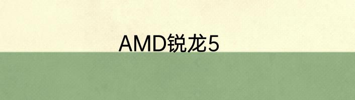 AMD锐龙5