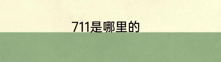 711是哪里的