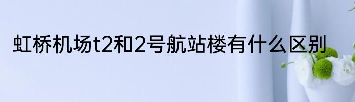 虹桥机场t2和2号航站楼有什么区别