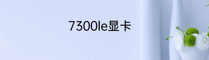 7300le显卡