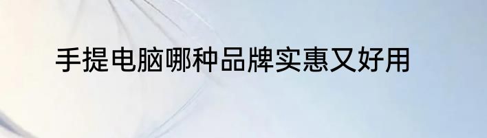 手提电脑哪种品牌实惠又好用