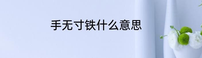 手无寸铁什么意思