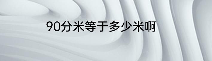 90分米等于多少米啊