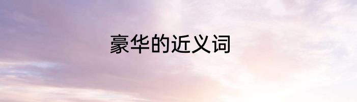 豪华的近义词