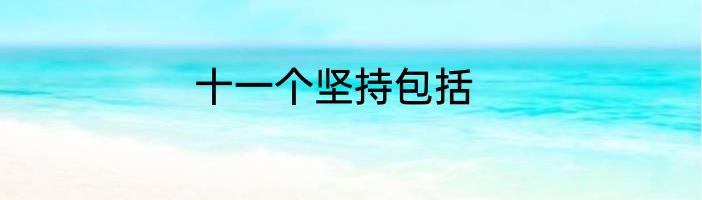 十一个坚持包括
