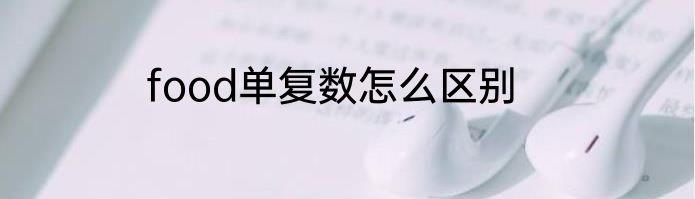 food单复数怎么区别