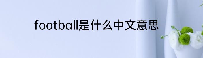 football是什么中文意思