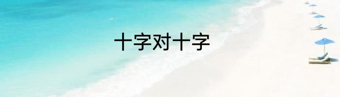 十字对十字
