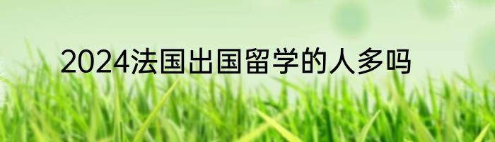 2024法国出国留学的人多吗