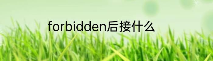 forbidden后接什么