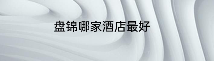 盘锦哪家酒店最好