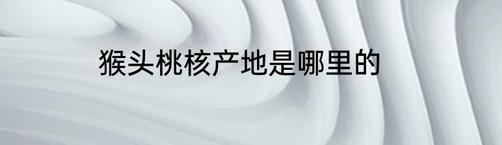 猴头桃核产地是哪里的