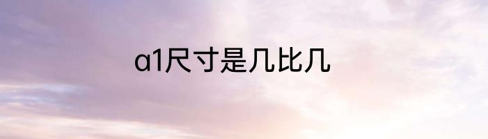 a1尺寸是几比几