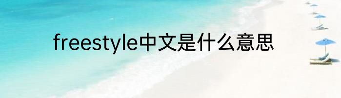 freestyle中文是什么意思