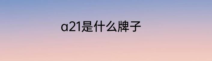 a21是什么牌子
