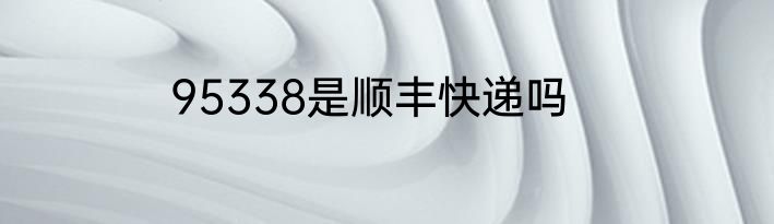95338是顺丰快递吗