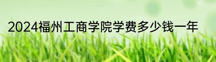 2024福州工商学院学费多少钱一年