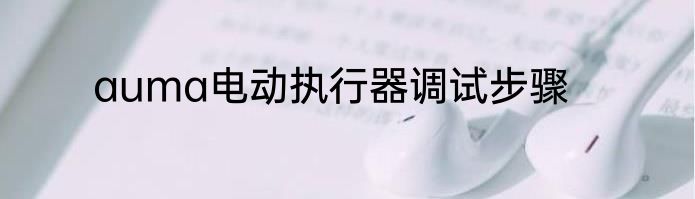 auma电动执行器调试步骤