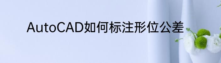 AutoCAD如何标注形位公差