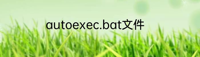 autoexec.bat文件