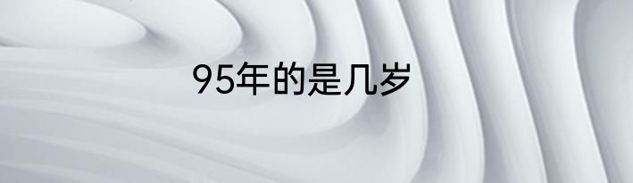 95年的是几岁
