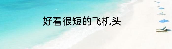 好看很短的飞机头