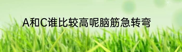 A和C谁比较高呢脑筋急转弯