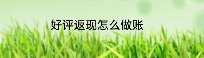 好评返现怎么做账